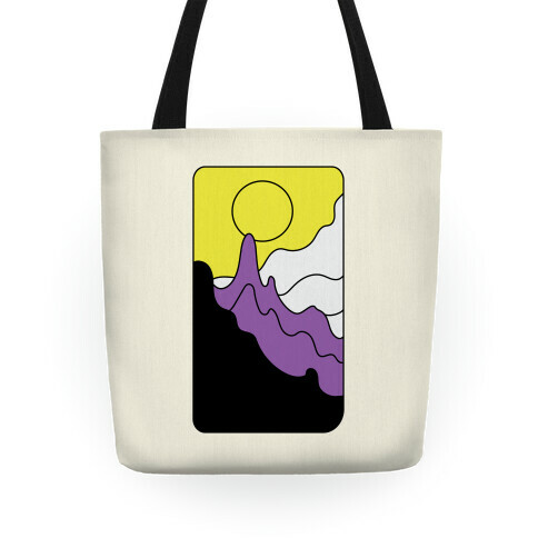 Groovy Pride Flag Landscapes: Nonbinary Flag Tote