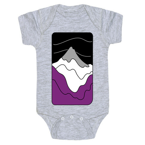 Groovy Pride Flag Landscapes: Ace Flag Baby One-Piece