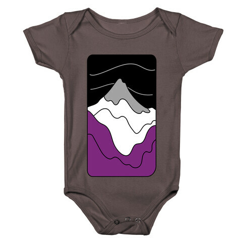 Groovy Pride Flag Landscapes: Ace Flag Baby One-Piece