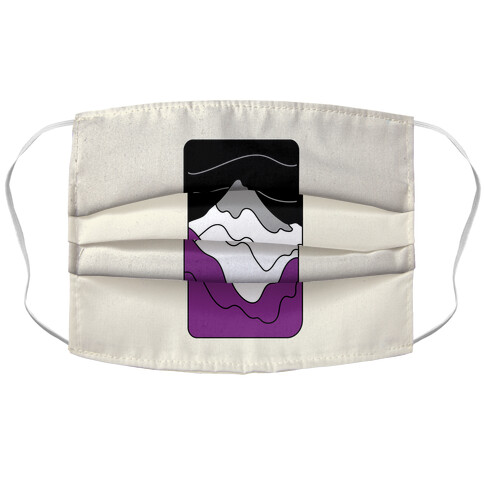 Groovy Pride Flag Landscapes: Ace Flag Accordion Face Mask