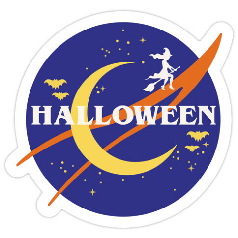 Halloween Nasa Parody Die Cut Sticker