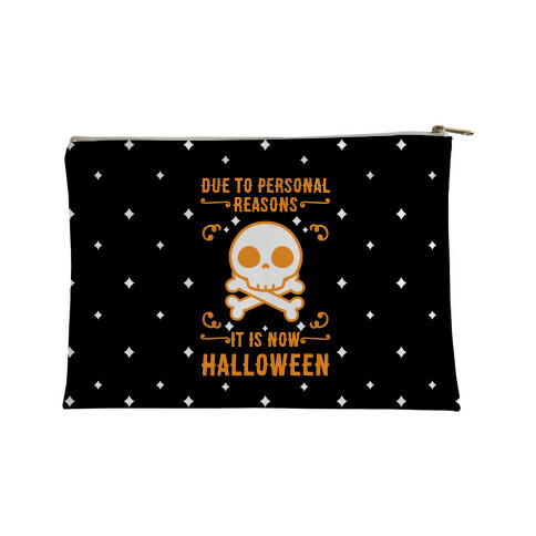 Due To Personal Reasons It Is Now Halloween Skull (Orange) Accessory Bag