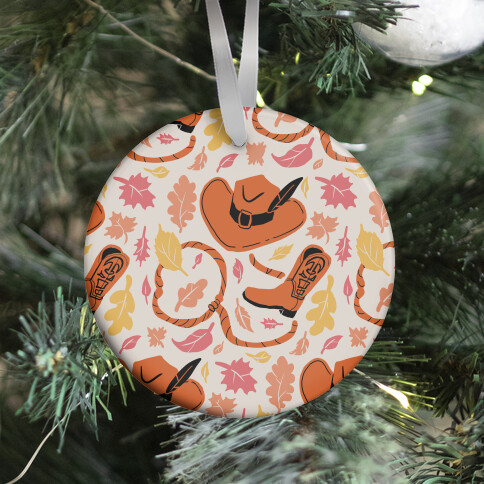 Fall Cowboy Pattern Ornament