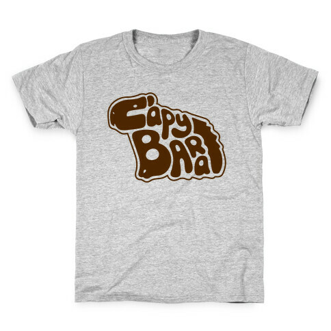 Capybara Font Illustration Kids T-Shirt