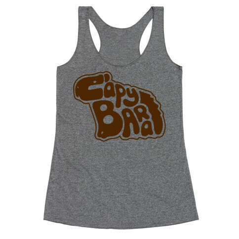 Capybara Font Illustration Racerback Tank Top