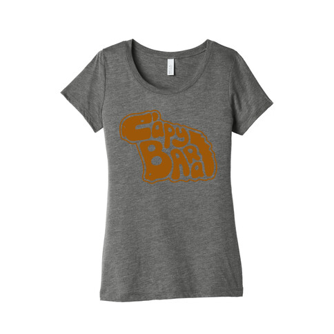 Capybara Font Illustration Womens T-Shirt