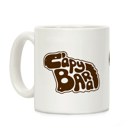 Capybara Font Illustration Coffee Mug