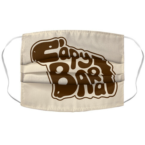 Capybara Font Illustration Accordion Face Mask