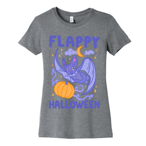 Flappy Halloween Bat Womens T-Shirt