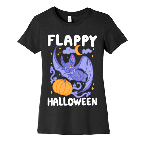 Flappy Halloween Bat Womens T-Shirt