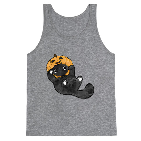 Halloween Pumpkin Cat  Tank Top