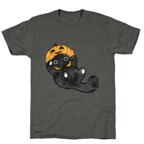 Halloween Pumpkin Cat  T-Shirt