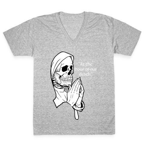 At The Hour of Our Death V-Neck Tee Shirt