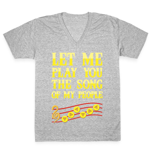 Let Me Play You The Song Of My People (Zelda) V-Neck Tee Shirt