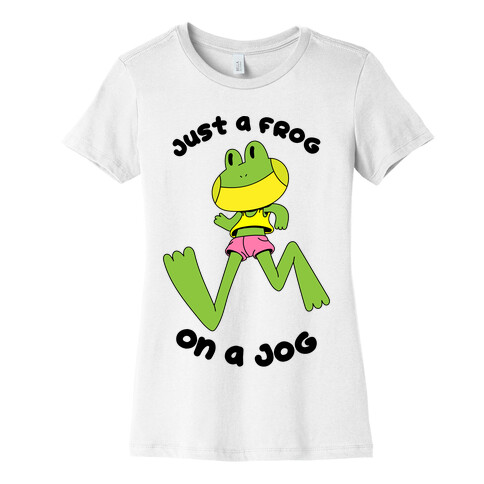 Just a Frog on a Jog Womens T-Shirt