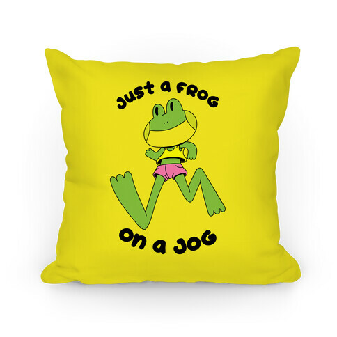 Just a Frog on a Jog Pillow