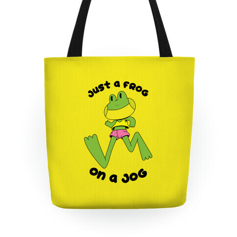 Just a Frog on a Jog Tote