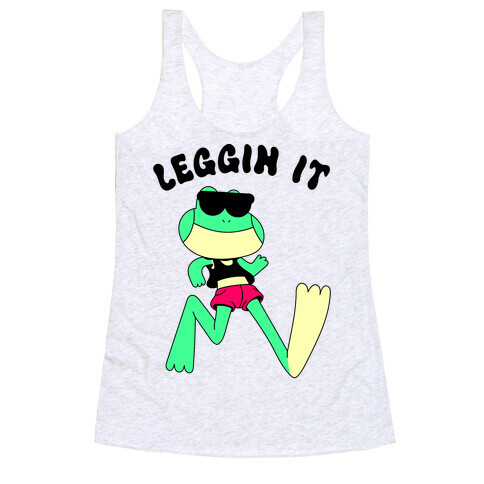 Leggin' It Frog Racerback Tank Top