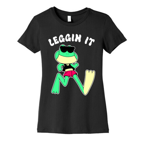 Leggin' It Frog Womens T-Shirt