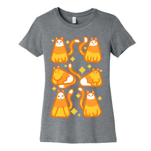 Candy Corn Cats Womens T-Shirt