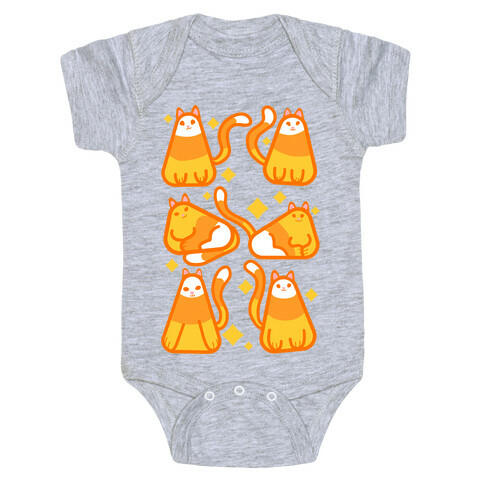 Candy Corn Cats Baby One-Piece