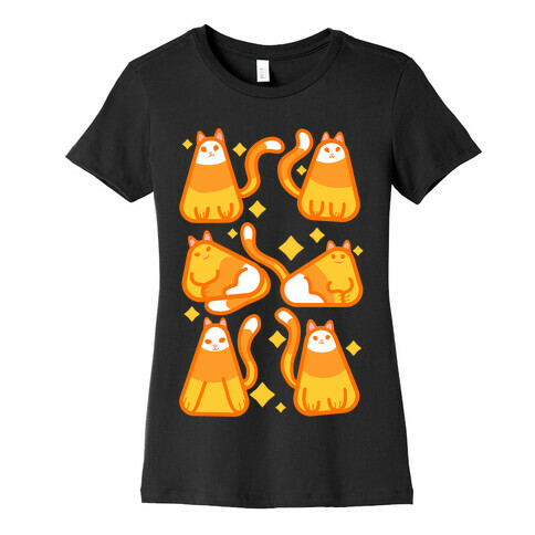 Candy Corn Cats Womens T-Shirt