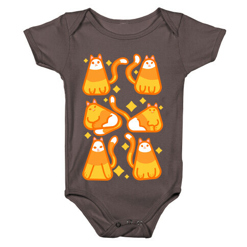 Candy Corn Cats Baby One-Piece
