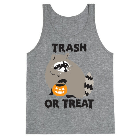 Trash Or Treat Raccoon Tank Top