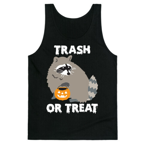 Trash Or Treat Raccoon Tank Top