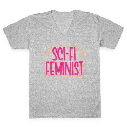 Sci-Fi Feminist  V-Neck Tee Shirt