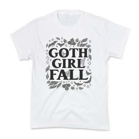Goth Girl Fall Kids T-Shirt
