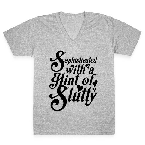 Hint of Slutty V-Neck Tee Shirt