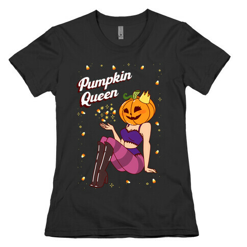 Pumpkin Queen Pin-Up Womens T-Shirt