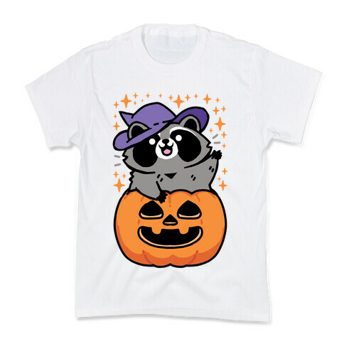 Cute Halloween Raccoon Kids T-Shirt