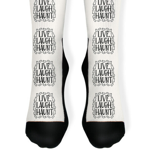 Live Laugh Haunt Sock