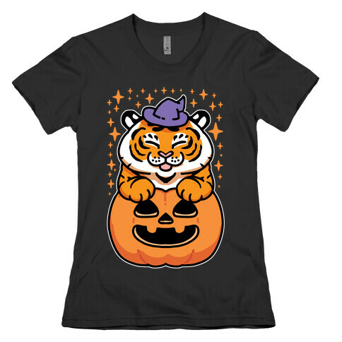 Cute Halloween Tiger Womens T-Shirt