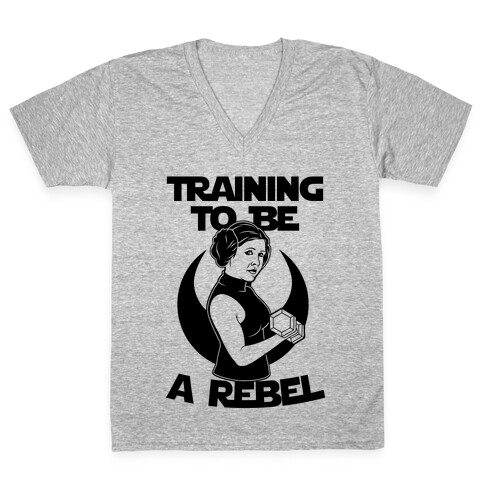 Training To Be A Rebel V-Neck Tee Shirt