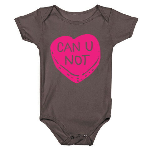 Can U Not Candy Heart Baby One-Piece