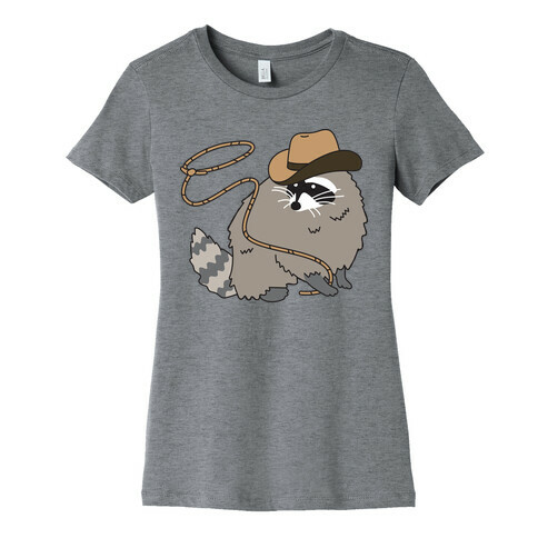Cowboy Raccoon Lasso Womens T-Shirt