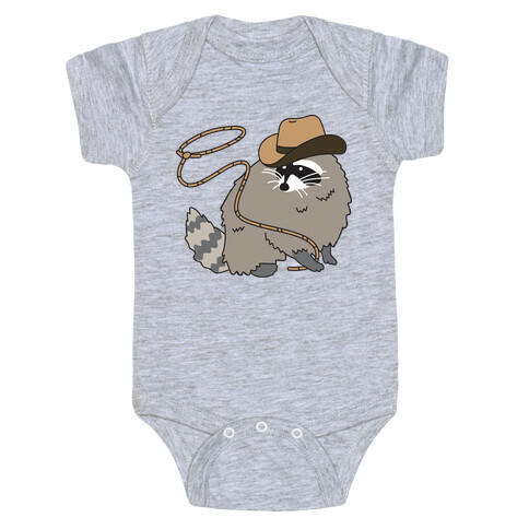 Cowboy Raccoon Lasso Baby One-Piece