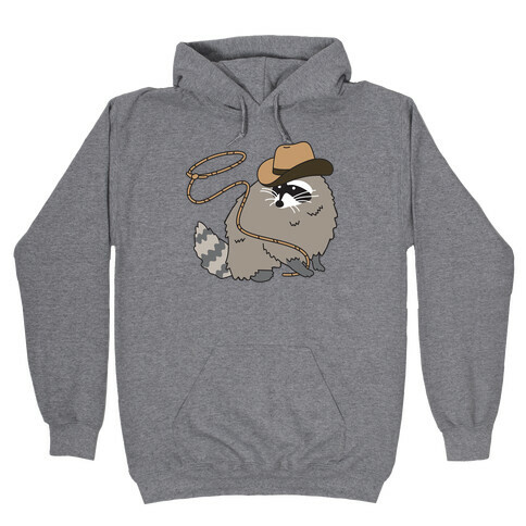 Cowboy Raccoon Lasso Hooded Sweatshirt