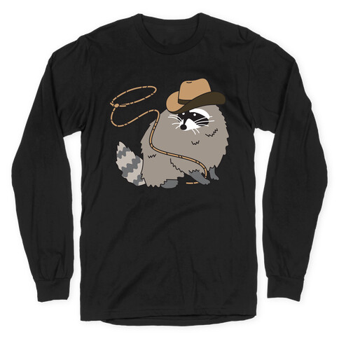 Cowboy Raccoon Lasso Long Sleeve T-Shirt