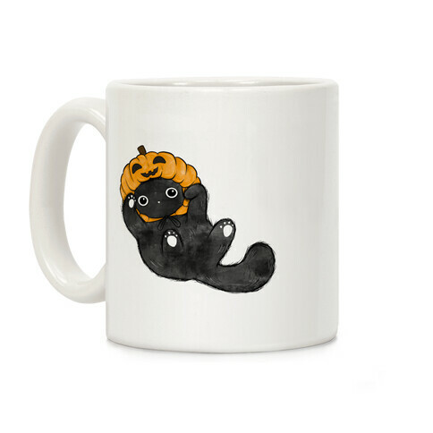 Halloween Pumpkin Cat  Coffee Mug