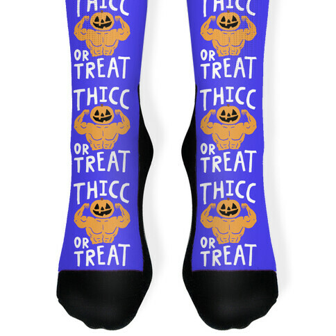 Thicc Or Treat Halloween Sock