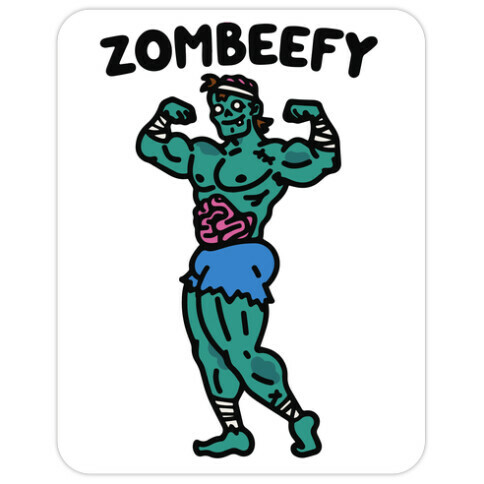 Zombeefy Parody Die Cut Sticker