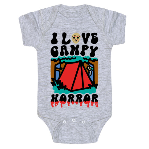 I Love Campy Horror Parody Baby One-Piece