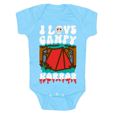 I Love Campy Horror Parody Baby One-Piece