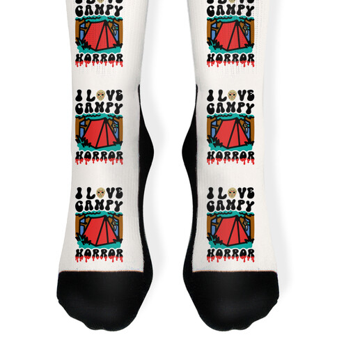 I Love Campy Horror Parody Sock