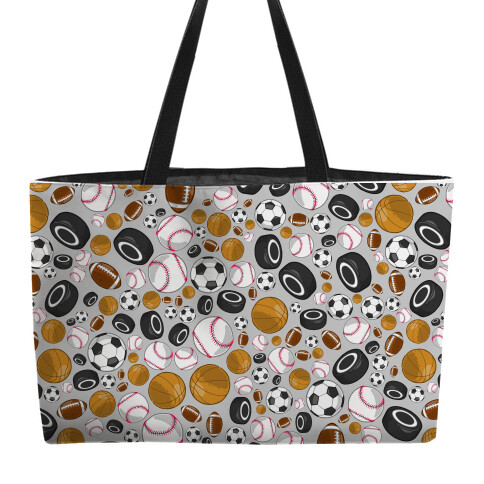 Sports Balls Pattern Weekender Tote