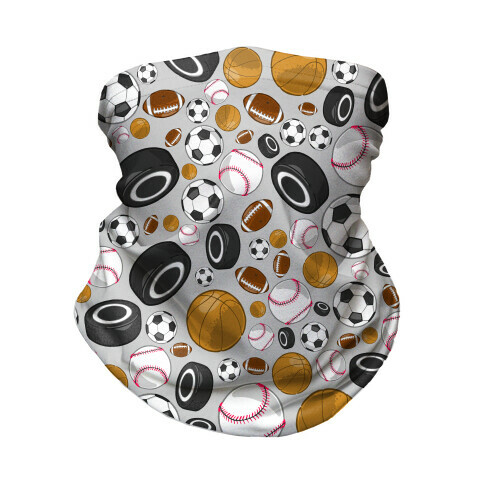 Sports Balls Pattern Neck Gaiter